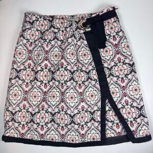 Cato Flower Geometric Print Cotton Blend Mini Skirt size 4 Preppy Coquette